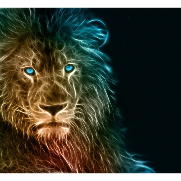 Fototapeta lev v abstraktnej forme - Abstract lion - 150x105