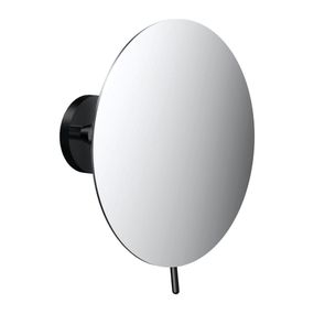 Emco Cosmetic mirrors Pure - Nástenne okrúhle holiace a kozmetické zrkadlo, Ø 190 mm, 3 zväčšovacie sklo, čierne 109413306