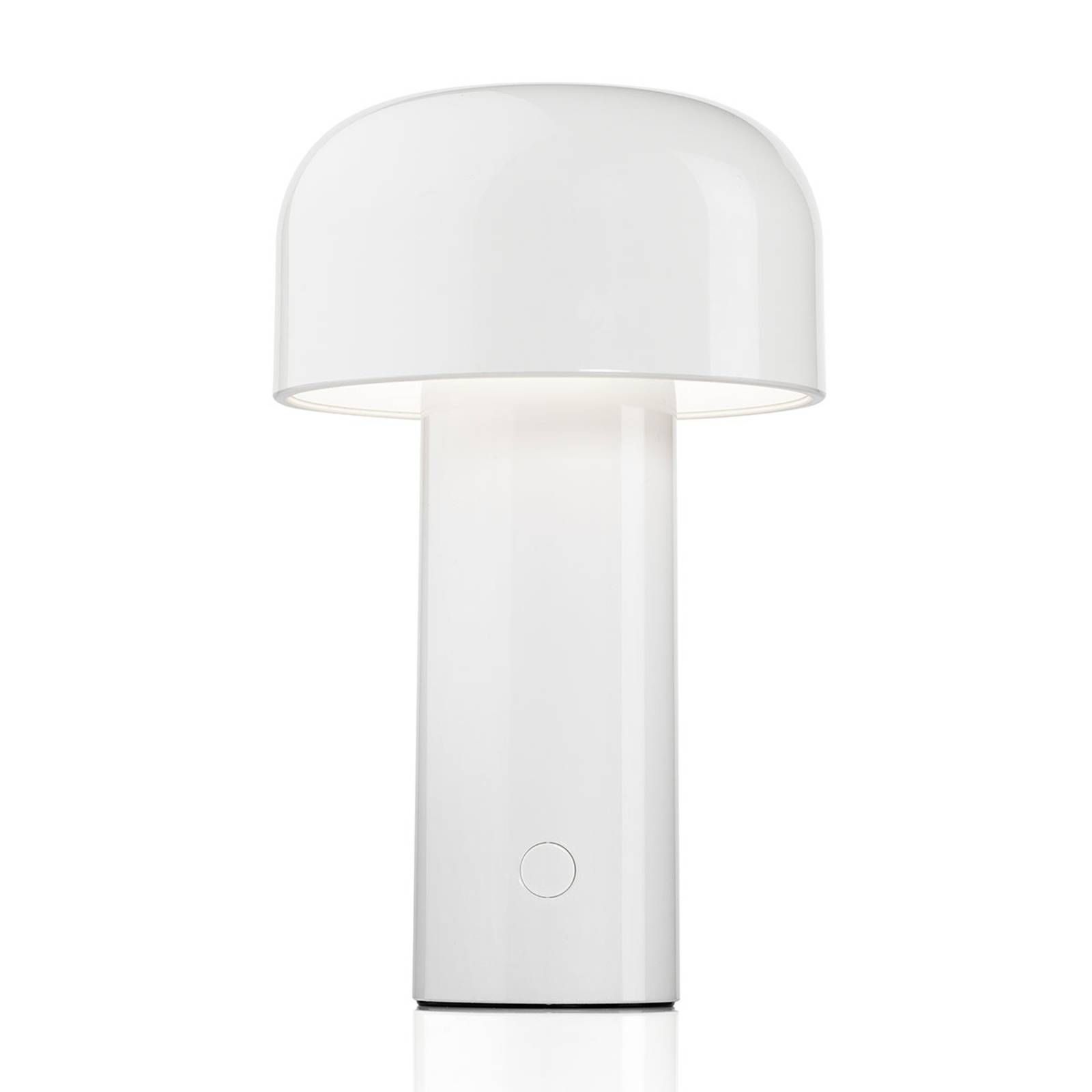FLOS Bellhop stolová LED lampa, biela, Obývacia izba / jedáleň, polykarbonát, 2.5W, K: 21cm