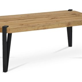 Autronic -  Konferenčný stolík AHG-260 OAK, 110x60x42 cm, doska MDF dekor dub, kov čierny mat