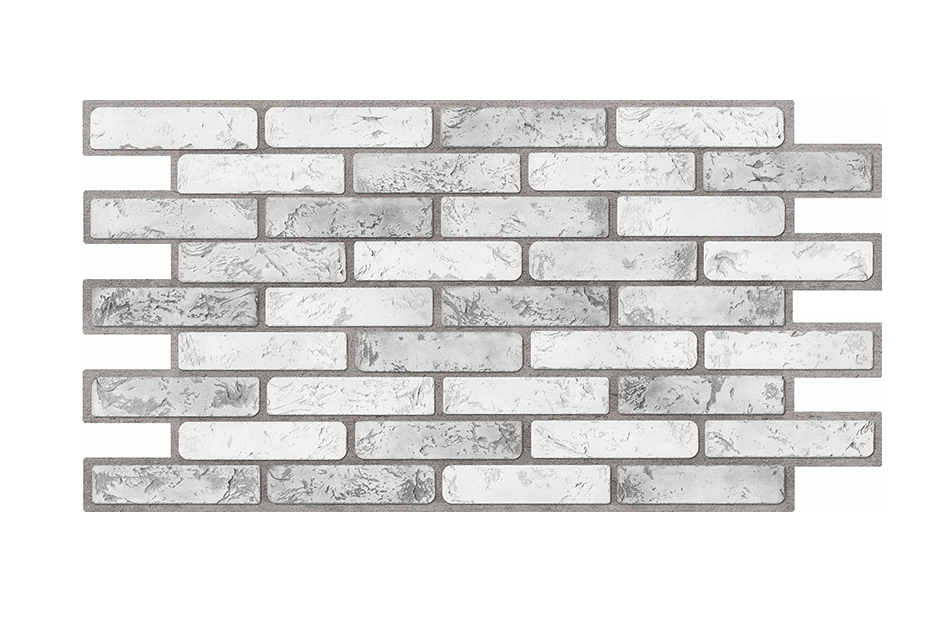 PVC 3D obkladový panel 96 x 50 cm - Brick Gray šedá tehla