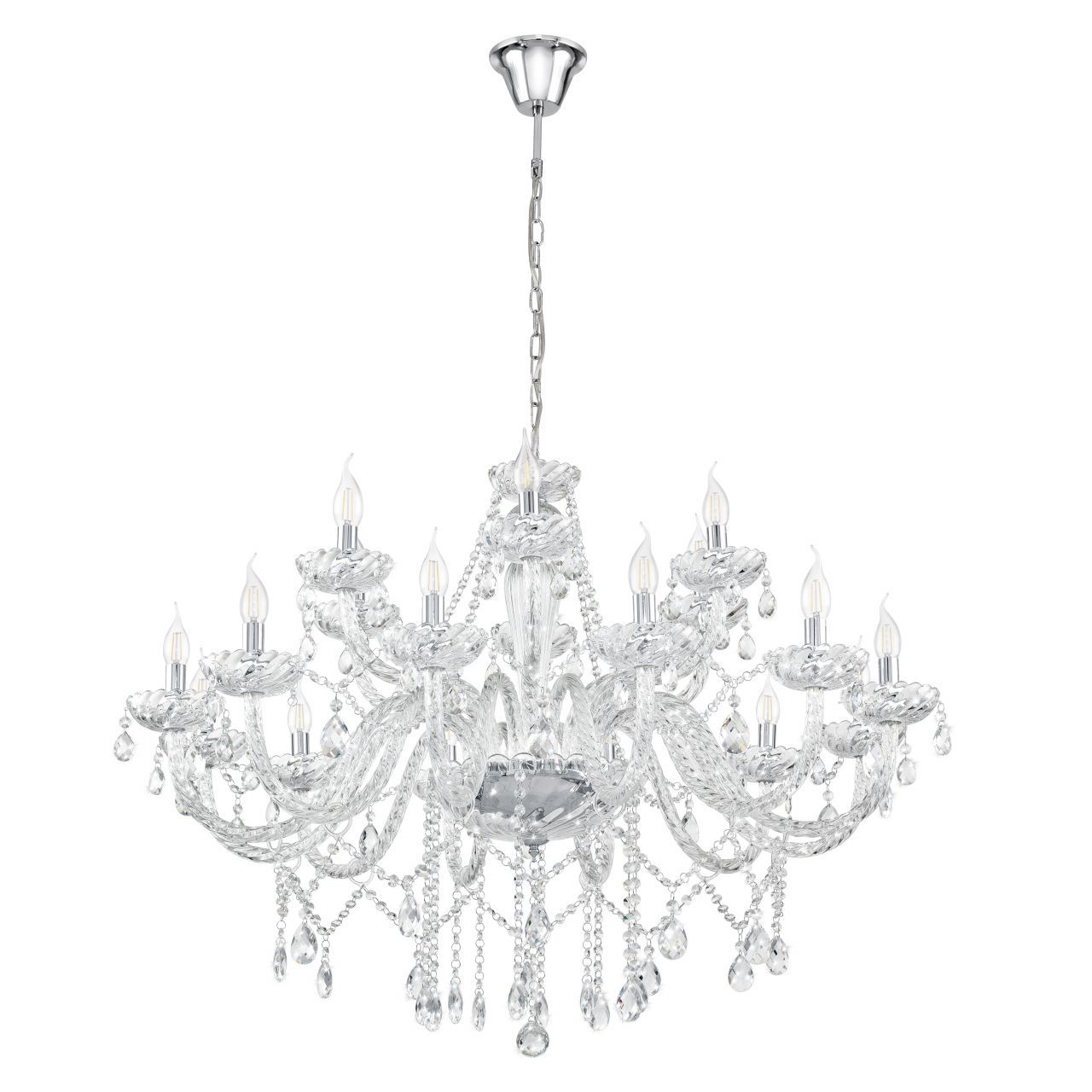 Eglo Chandeliers 39103 BASILANO 1 luster 18xE14 číra