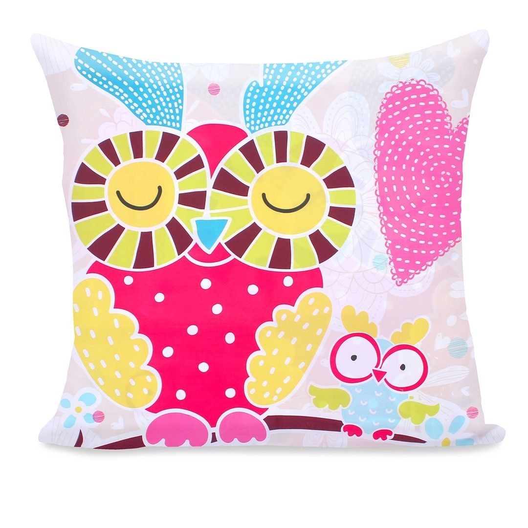 Obliečka na vankúš DecoKing Cute Owl 80x80 farebná