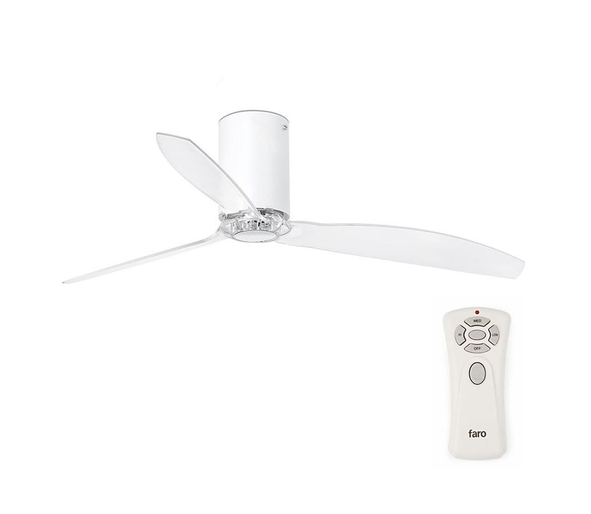 FARO 32039 - Stropný ventilátor MINI TUBE VENTIL s diaľkovým ovládačom číra