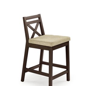 Jedálenská stolička Borys Low (orech tmavý + béžová)