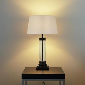 Searchlight EU5141BK - Stolná lampa PEDESTAL 1xE27/60W/230V čierna