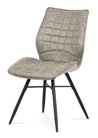Autronic Jedálenská stolička, lanýžová látka vintage, kov čierny mat HC-444 LAN3