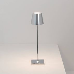 Zafferano Poldina micro lampa vnútri lesklý chróm, Obývacia izba / jedáleň, hliník, kovová fólia, 1.6W, K: 27.5cm