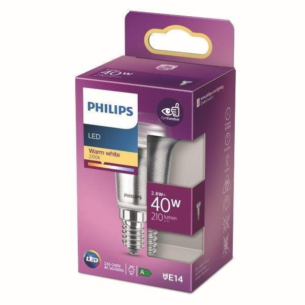 Philips 8718699773793 LED žiarovka 1x2,8W | E14 | 210lm | 2700K - teplá biela, Eyecomfort