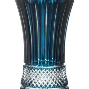 Krištáľová váza Tomy, farba azúrová, výška 355 mm