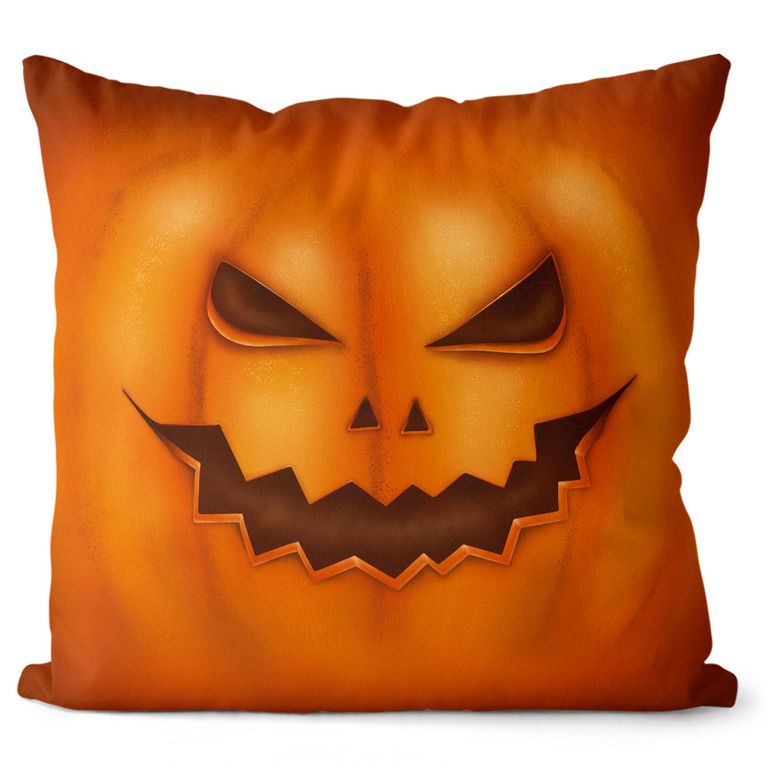 Vankúš Pumpkin face (Velikost polštáře: 55 x 55 cm)