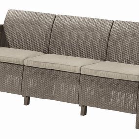 Keter Zahradní nábytek Keter Corfu love seat max třísedačková pohovka cappuccino KT-610349