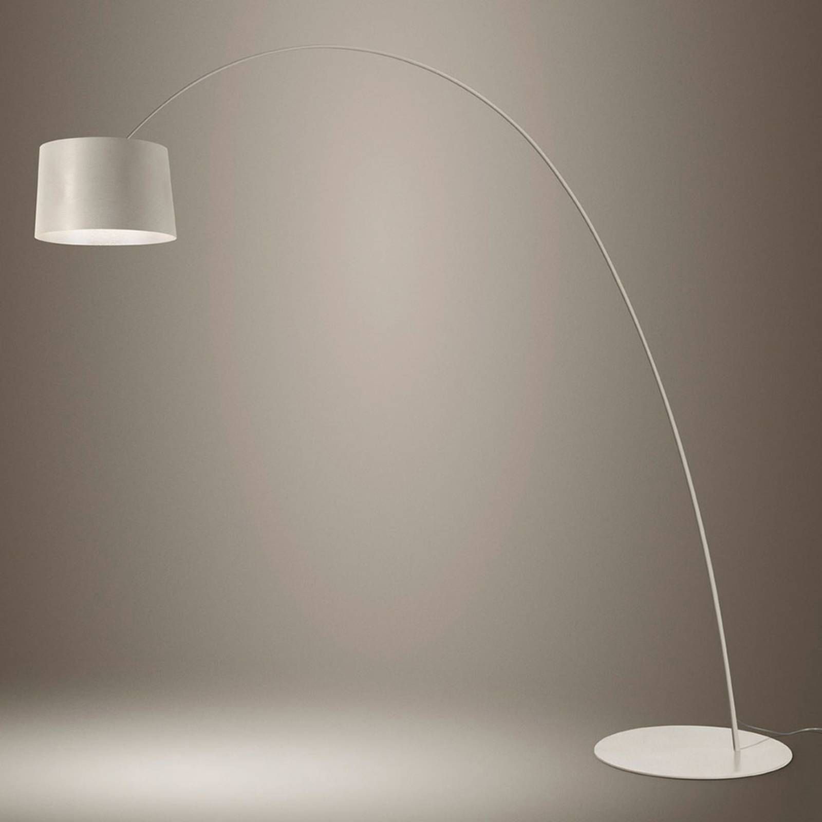 Foscarini Twiggy Elle MyLight stojaca lampa greige, Obývacia izba / jedáleň, sklenené vlákno kompozitný materiál, plast, hliník, 28W, K: 267cm