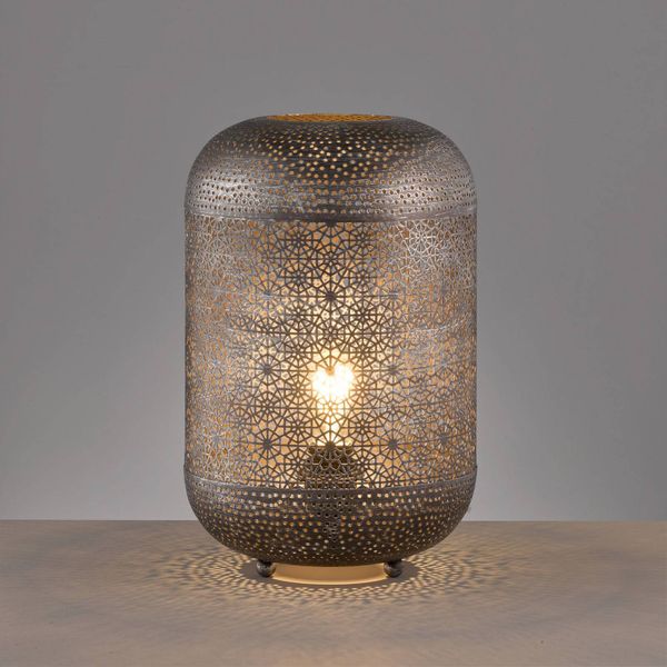 FISCHER & HONSEL Stolná lampa Velvet, výška 39 cm, Ø 25 cm, Obývacia izba / jedáleň, kov, E27, 40W, K: 38.7cm