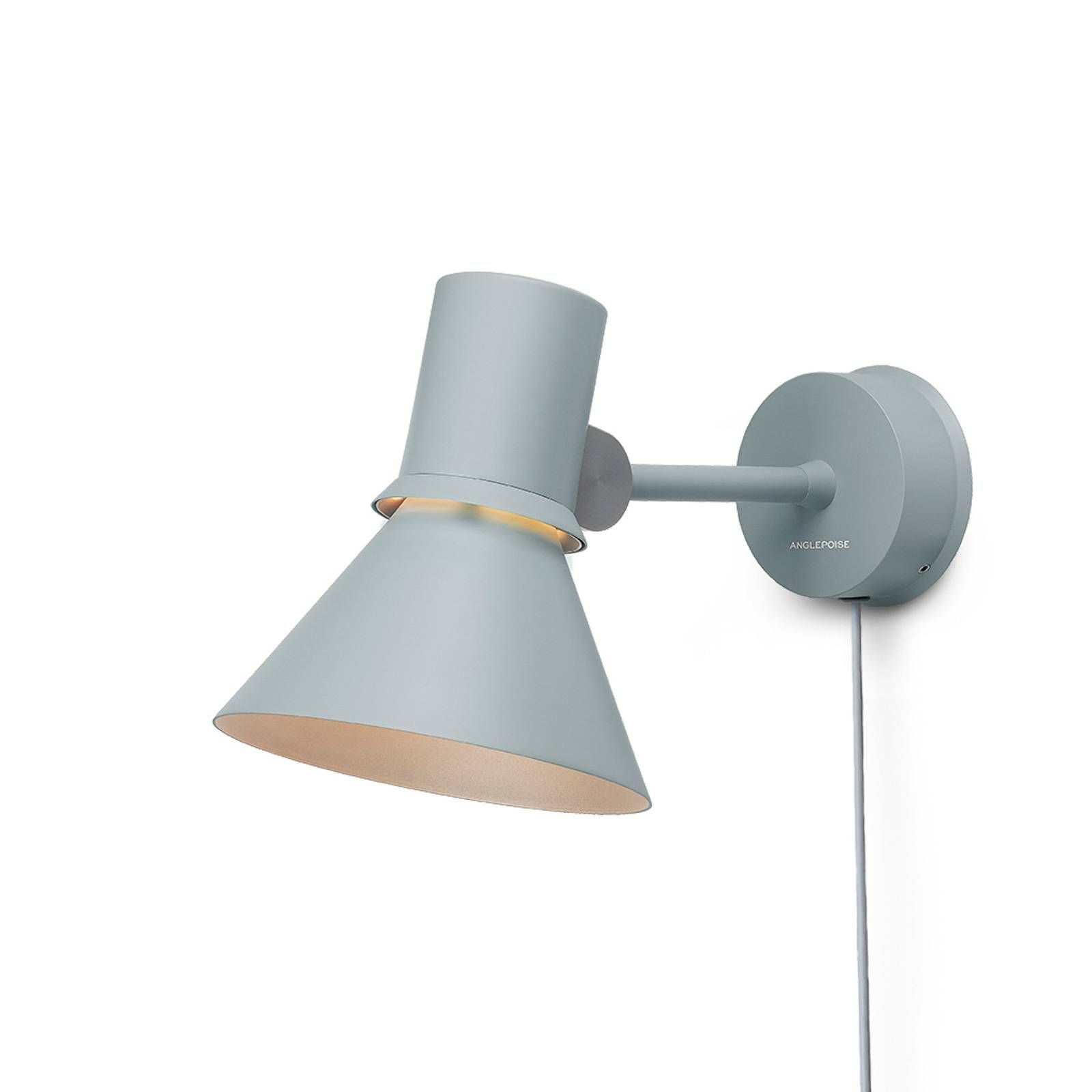 Anglepoise Type 80 nástenné, zástrčka hmlisto sivé, Obývacia izba / jedáleň, oceľ, hliník, E27, 6W, L: 14.5 cm, K: 16cm