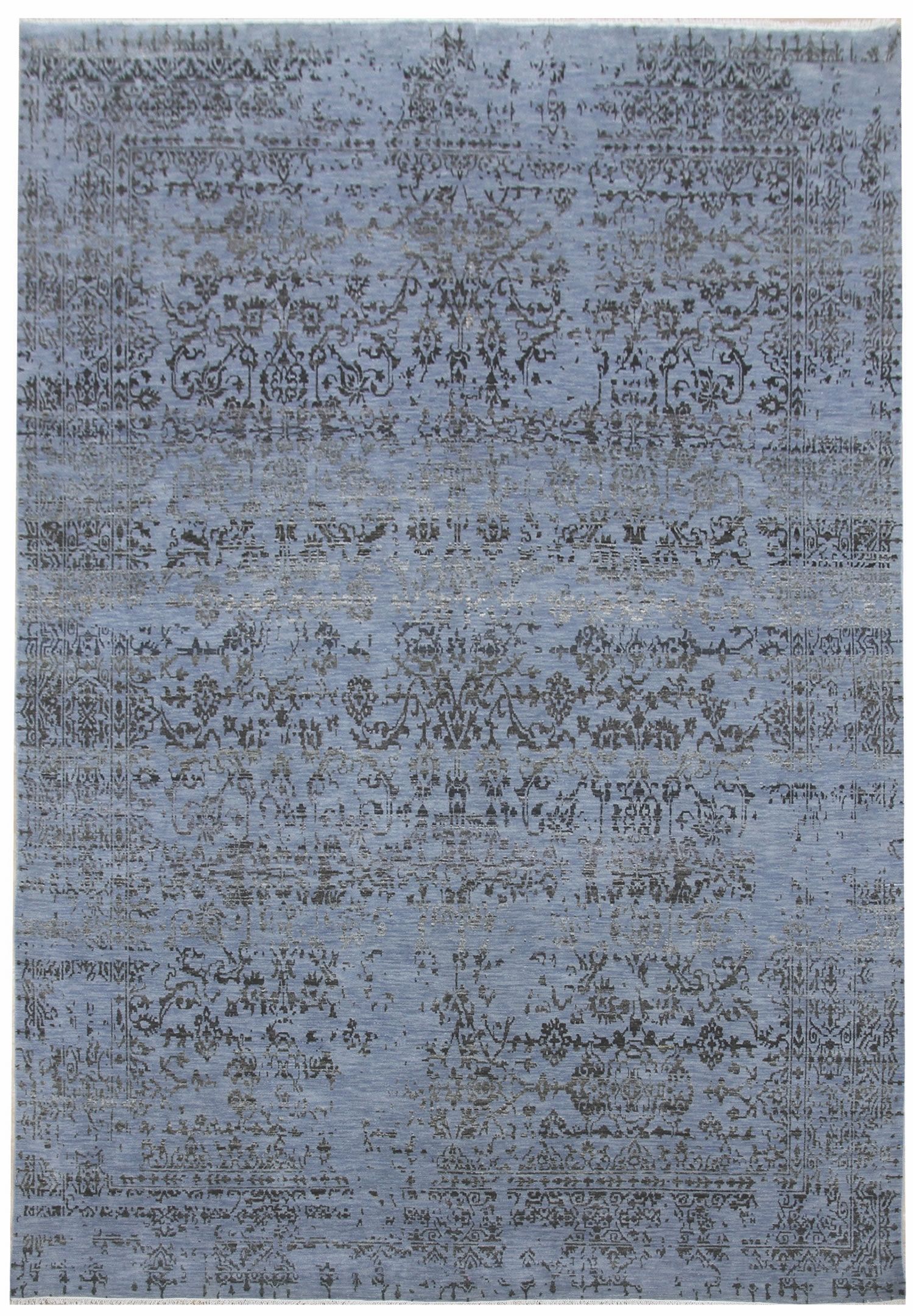 Diamond Carpets koberce Ručne viazaný kusový koberec Diamond DC-JK 1 Jeans blue / black - 275x365 cm