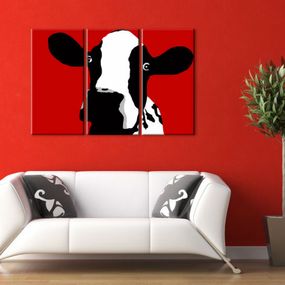 Ručne maľovaný POP Art obraz Cow