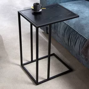 Dizajnový odkladací stolík Maille 43 cm čierny jaseň