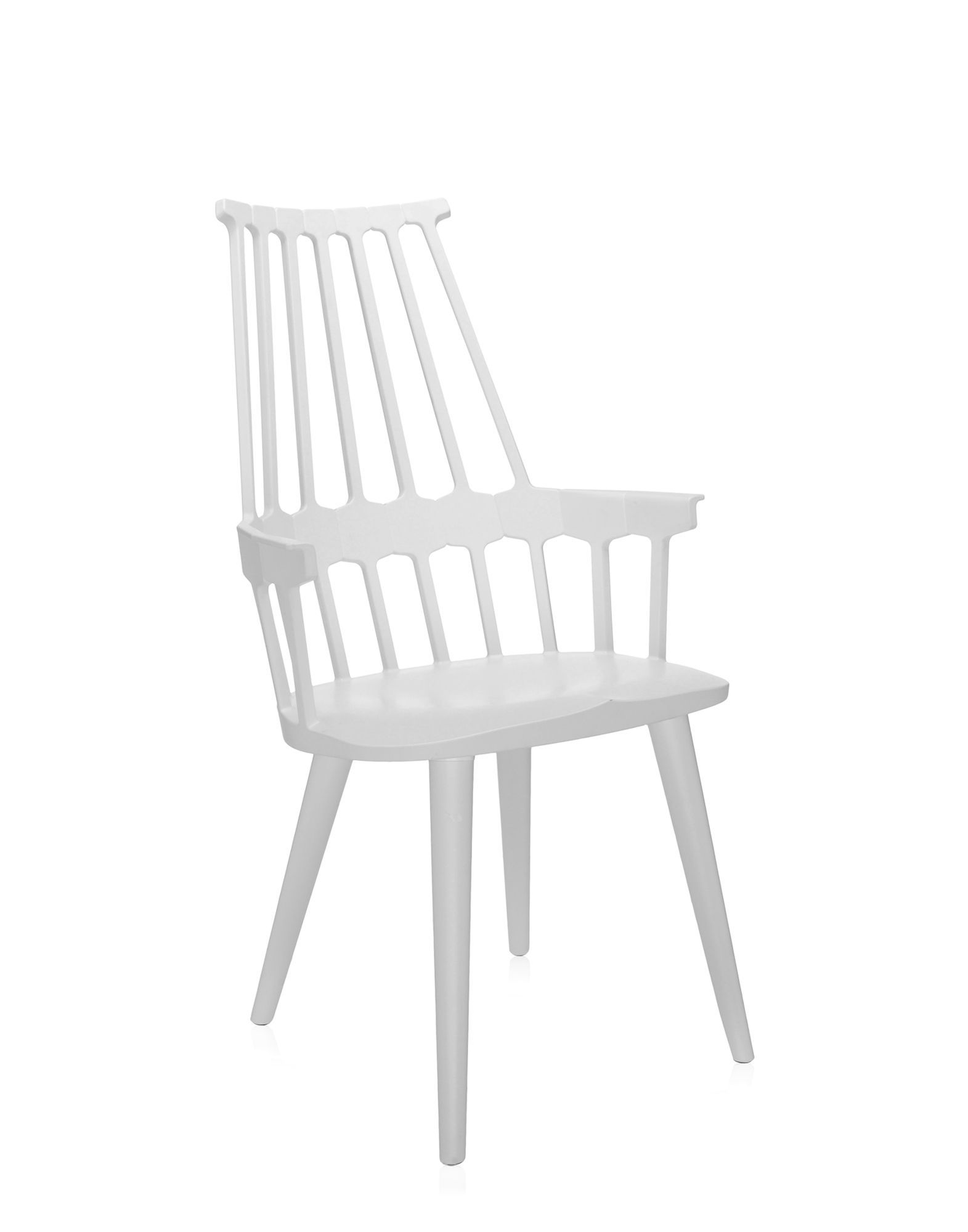 Kartell - Stolička Comback Wooden Legs, biela