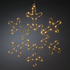 Konstsmide Christmas LED dekoratívne svetlo Zlatá snehová vločka, kov, Energialuokka: G, P: 48 cm, L: 0.5 cm, K: 46.5cm