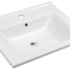 AQUALINE - ZUNO 55 keramické umývadlo nábytkové 55x45cm, biela 9055