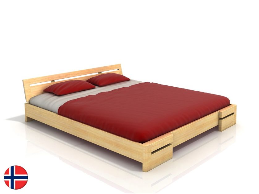 Manželská posteľ 160 cm Naturlig Bokeskogen (borovica) (s roštom)