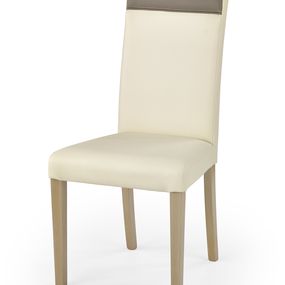 Jedálenská stolička Norbert (dub sonoma + krémová + béžová)