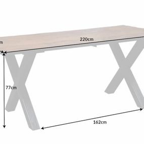 Jedálenský stôl IDAIA X Dekorhome 220x100x77 cm