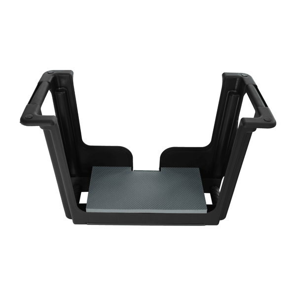 Montážna stolička so skrinkou na náradie, čierna, TOSNY