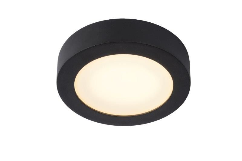 LUCIDE 28116/18/30 BRICE stropné stmievateľné kúpeľňové LED svietidlo 11W Ø17.5cm IP44 čierna