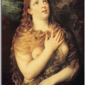 Obrazy Tizian - Mary Magdalen Repentant zs18327
