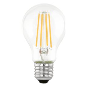 EGLO 110187 LED celosklenená žiarovka E27 filament A60 súmrakový senzor 7W/60W 806lm 3000K priehľadná