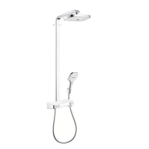 HansGrohe Raindance Select E - Sprchový set s termostatom ShowerTablet, 300 mm, 2 prúdy, biela/chróm 27126400