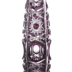 Krištáľová váza Petra I, farba fialová, výška 230 mm