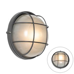 Industriële buitenwandlamp donkergrijs IP44 - Hanneke