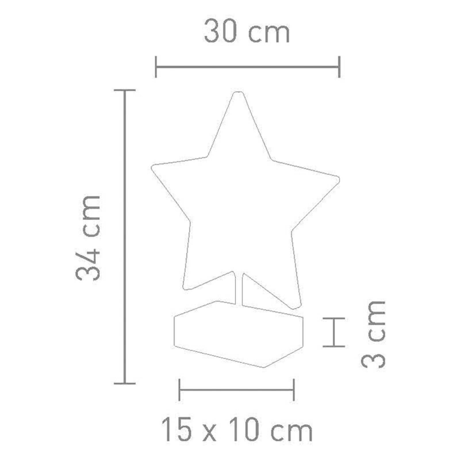 Sompex Stolná lampa Stella, 34 cm, červená, sklo, P: 30 cm, K: 34cm