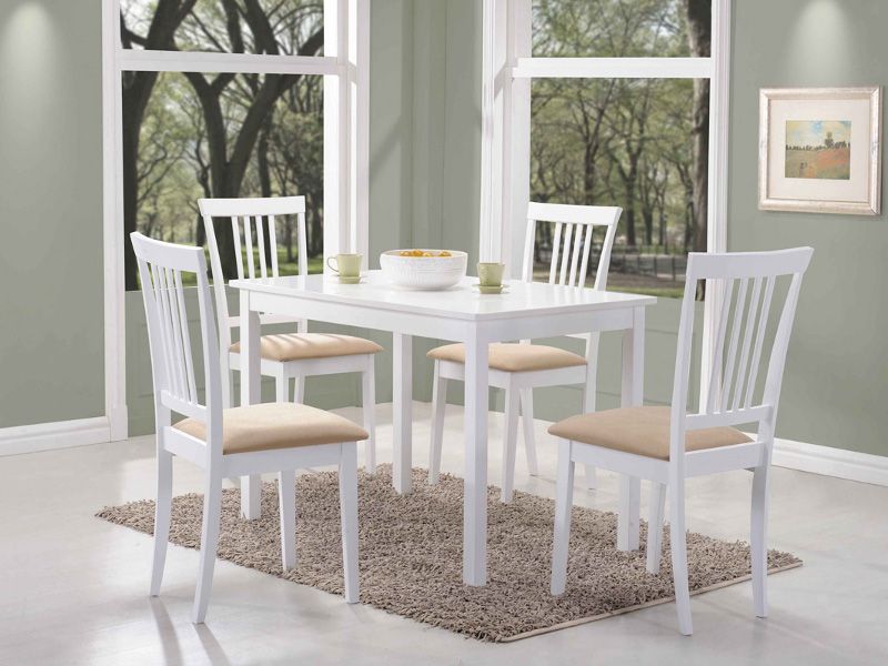 Jedálenský stôl Fiord (biela) (pre 4 osoby)