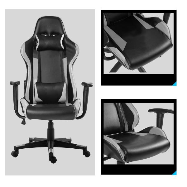 Gamer stolička v rôznych farbách- pro, sivá