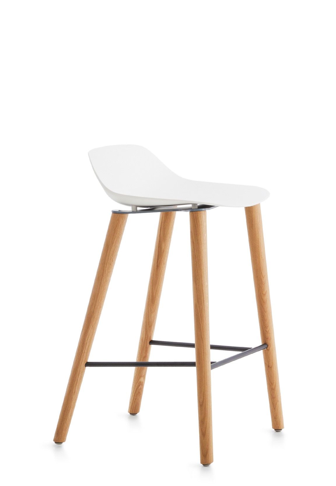 CRASSEVIG - Barová stolička POLA LOW s čalúneným sedadlom, výška 65 cm