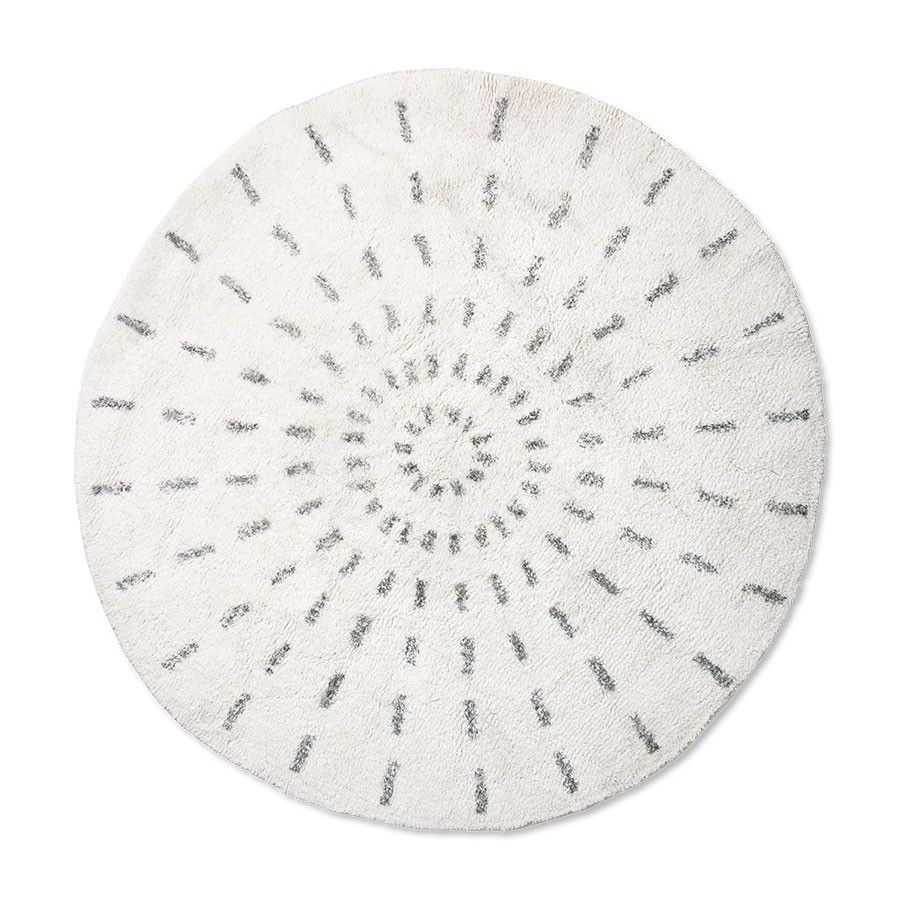 Guľatá bavlnená kúpeľňová predložka Swirl - Ø 120cm