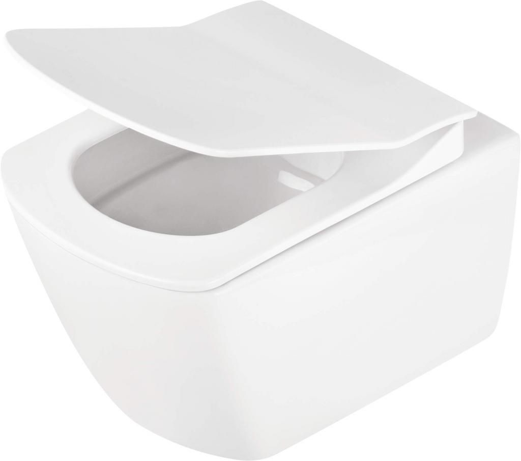 DEANTE - Anemon biela - Záchodová misa, so sedátkom, bez okraja CDZD6ZPW
