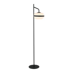 Viokef Stojaca lampa Palma so skleneným tienidlom, Obývacia izba / jedáleň, hliník, sklo, E27, 40W, K: 159cm