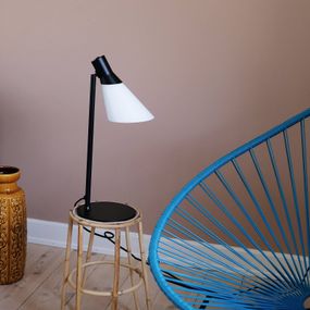 Dyberg Larsen Gent stolná lampa, Obývacia izba / jedáleň, kov, sklo, E14, 40W, L: 18 cm, K: 48cm