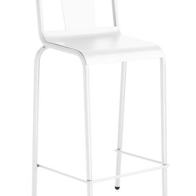 ISIMAR - Barová stolička NÁPOLES vysoká - biela