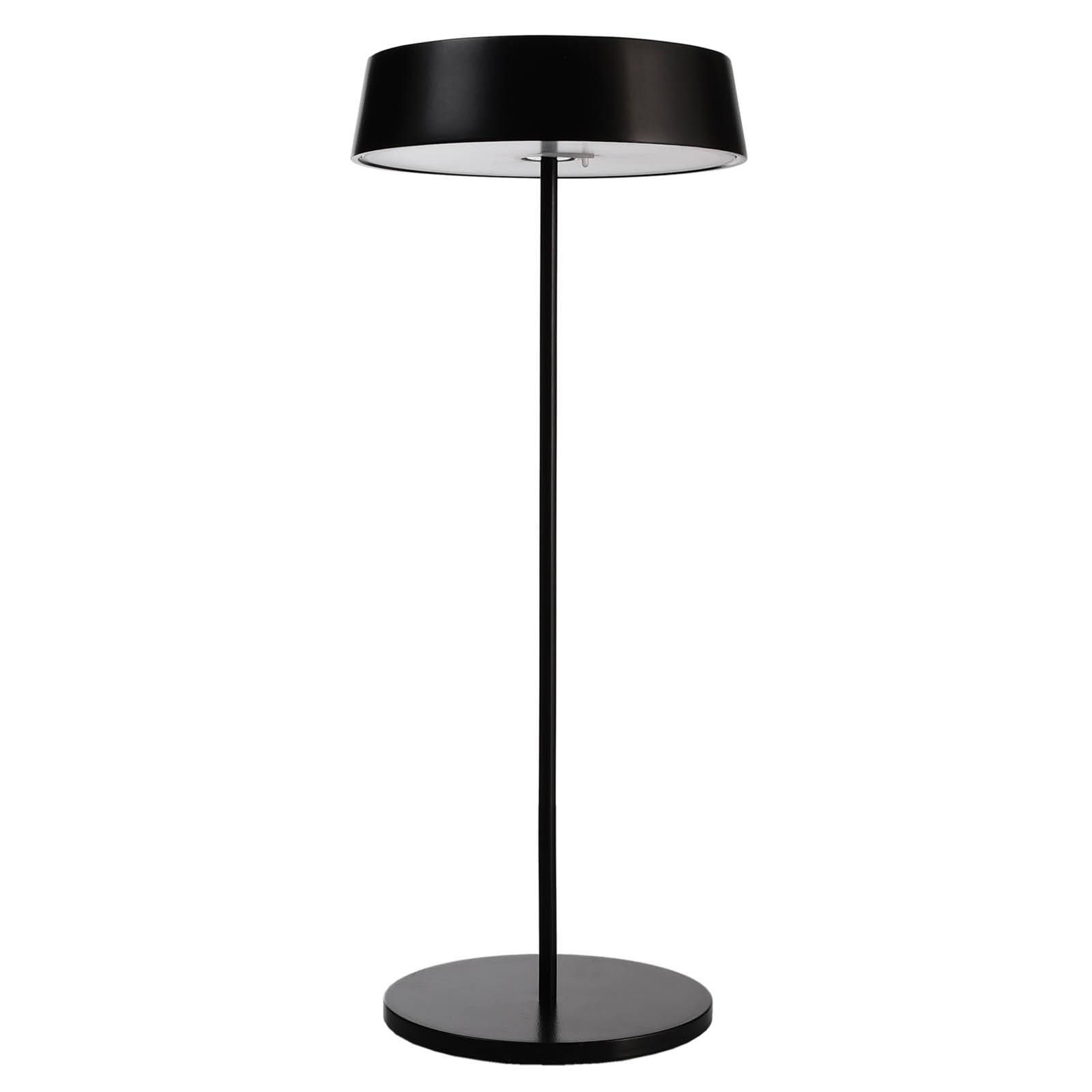 Deko-Light Stolná LED lampa Miram batéria stmievateľná čierna, Obývacia izba / jedáleň, tlakovo liaty hliník, 2.2W, K: 30cm