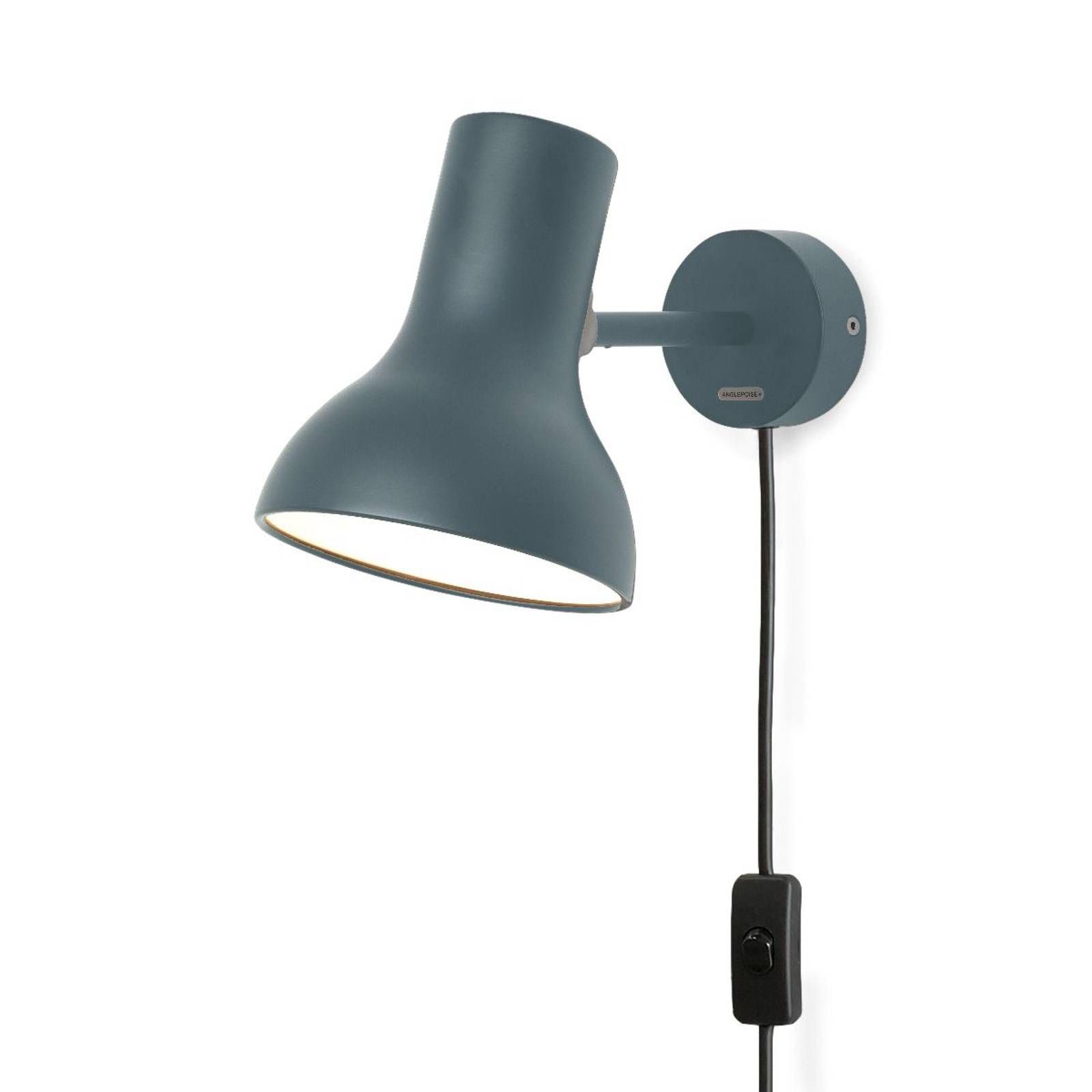 Anglepoise Type 75 Mini nástenné zástrčka bridlica, Obývacia izba / jedáleň, hliník, E27, 10W, L: 13 cm, K: 15cm