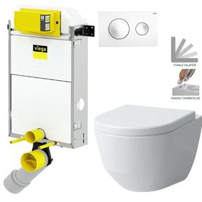 VIEGA Presvista modul PURE pre WC vrátane tlačidla Style 20 bielej + WC LAUFEN PRO + SEDADLO V771928 STYLE20BI LP3