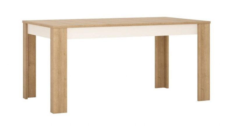 Jedálenský stôl EXT GRABO 1 LYOT04 dub riviera jasny/biely lesk