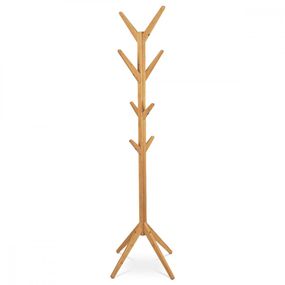 AUTRONIC DR-N191 NAT Věšák dřevěný stojanový, masiv bambus, přírodní odstín, výška 176 cm