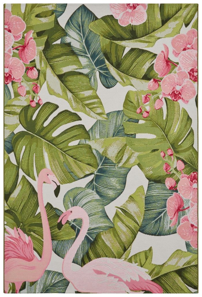 Hanse Home Collection koberce Kusový koberec Flair 105614 Tropical Flamingo Multicolored - 80x165 cm